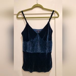 Blue velvet cami